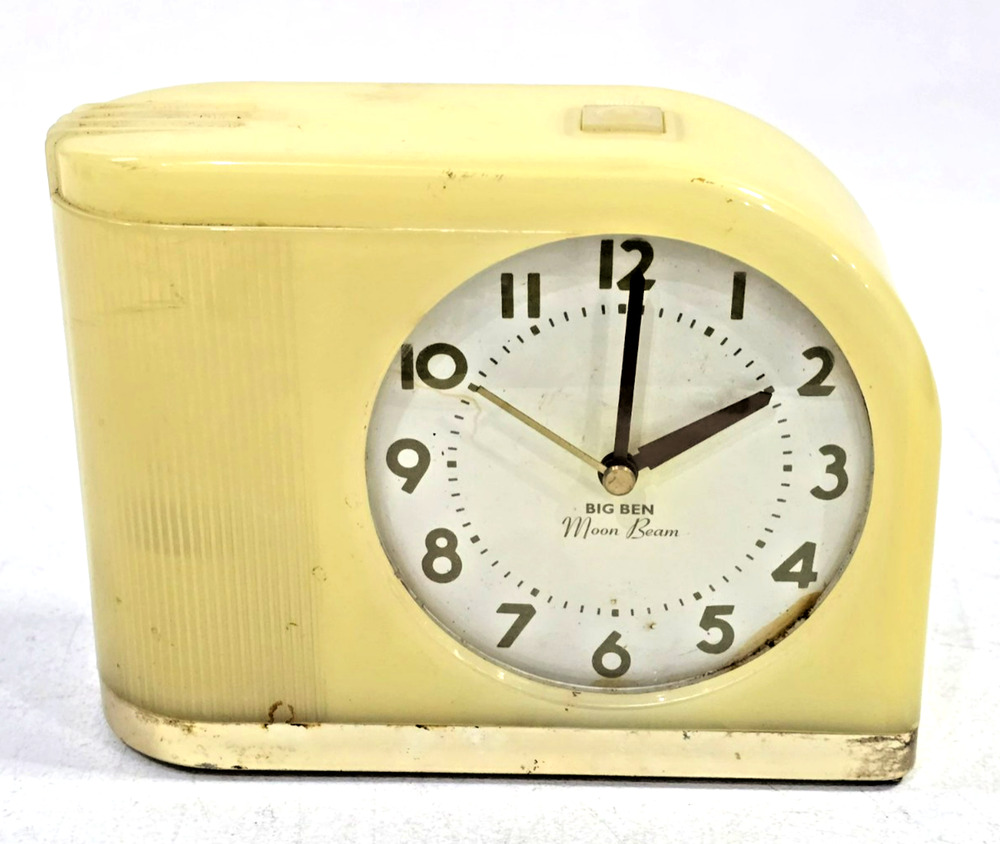 Vintage Big Ben Moon Beam Alarm Clock Model 43000 READ